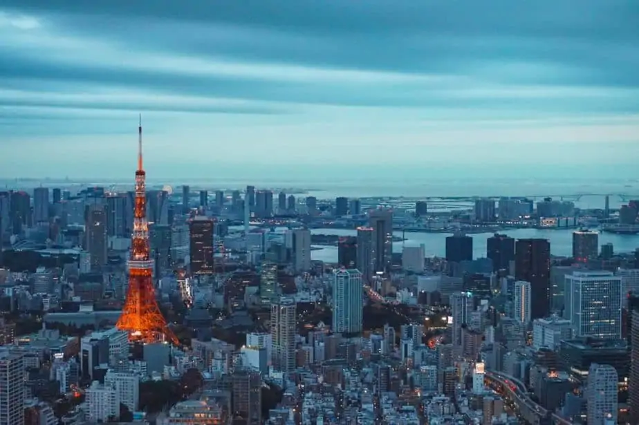 東京タワーが見える東京の景色