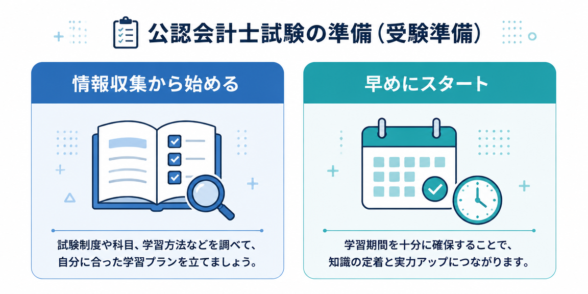 公認会計士を目指す場合にやるべき準備