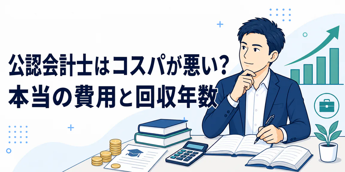 公認会計士はコスパが悪い？本当の費用と回収年数