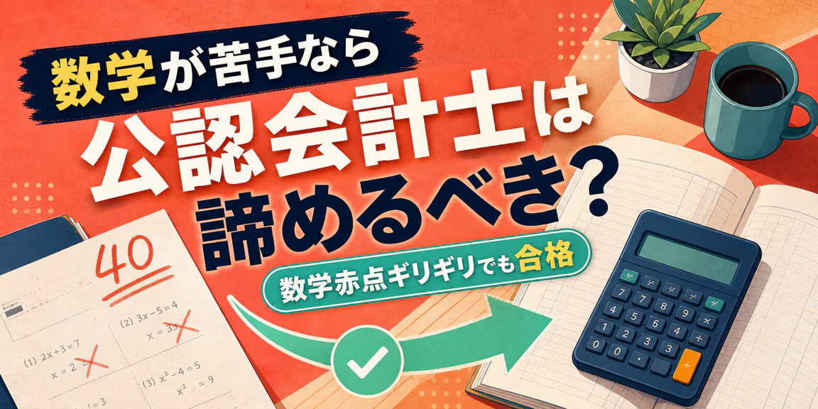 数学が苦手なら公認会計士は諦めるべきかを解説する記事のアイキャッチ
